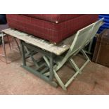 WOODEN GARDEN TABLE WITH 6 CHAIRS