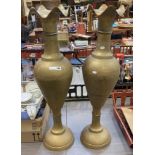 PAIR OF BRASS VASES - H99CM