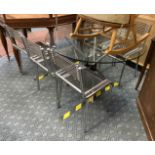 GLASS DINING TABLE & 6 CHAIRS