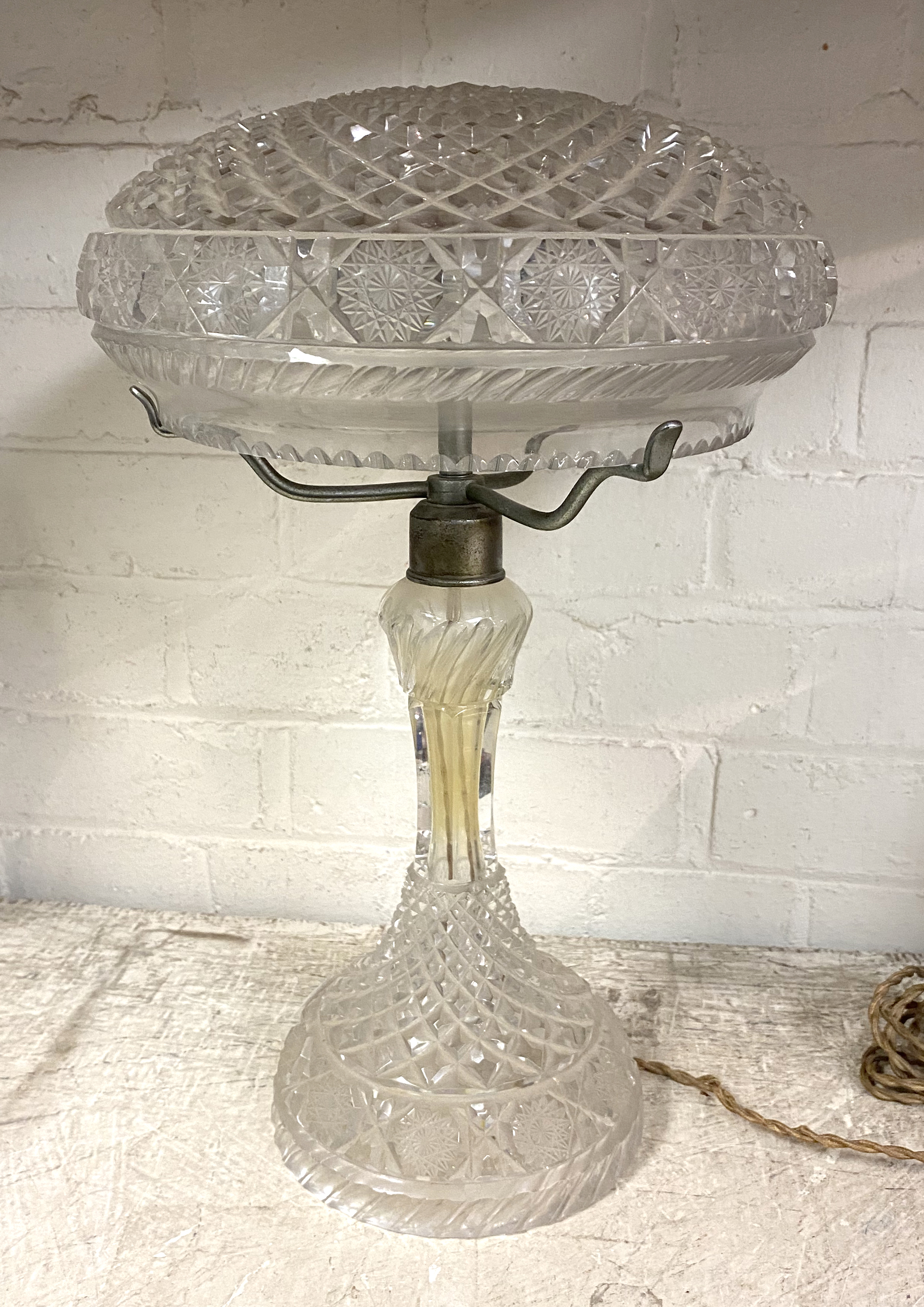 EARLY CRYSTAL TABLE LAMP