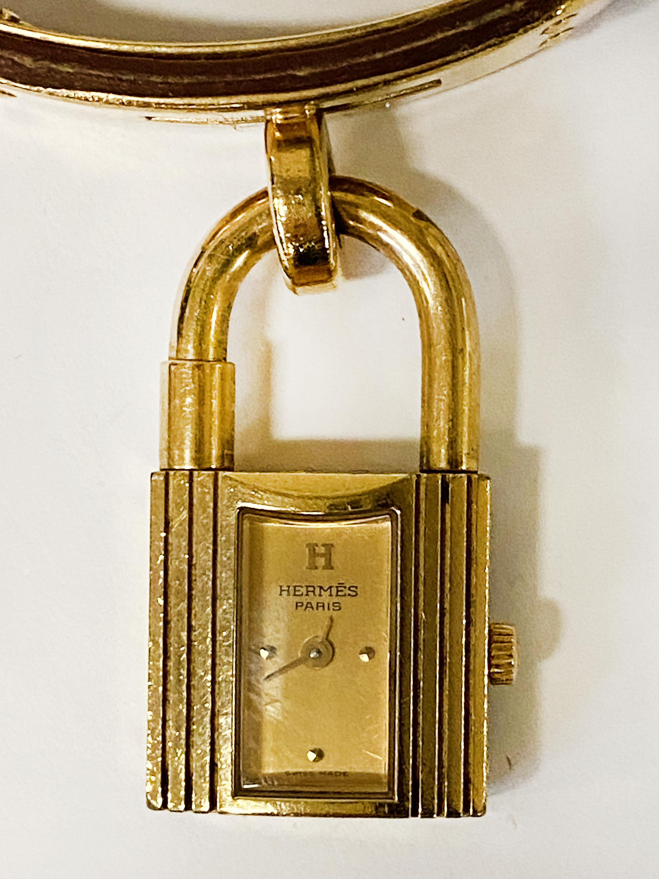 HERMES LADIES PADLOCK WATCH (NEW BATTERY FITTED) - Image 2 of 2