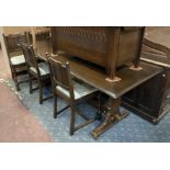 REFECTORY TABLE & FOUR CHAIRS
