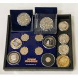 QTY OF SILVER PROOF COINS & OTHERS (20)