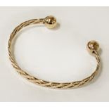 9CT GOLD BANGLE - 12.1 GRAMS