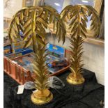 PAIR OF PALM TREE TABLE LAMPS 71CMS (H) APPROX