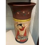 ORIENTAL STONEWARE VASE 50CMS (H) APPROX