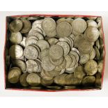 PRE 1947 BRITISH COINS (SILVER) TOTAL WEIGHT 4.5KG SILVER CONTENT 0.500)