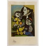 PICASSO ''FRANCOISE, CLAUDE & PALOMA'' - 1951 IV PROOF PRINT - NUMBERED & SIGNED IN PENCIL REF 340/