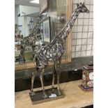 CHROME EFFECT GIRRAFE - 69CMS (H) APPROX