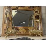 PAIR OF BRASS EASELS 55CMS (H) APPROX