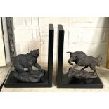 BULL & BEAR BOOKENDS 23.5CMS (H) APPROX