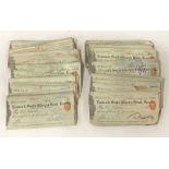 SELECTION OF ANTIQUE LONDON & SOUTH WESTERN BANK LTD CHEQUES