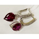 RUBY LEVER BACK EARRINGS