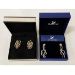 PAIR OF SWAROVSKI EARRINGS & LINKS OF LONDON EARRINGS