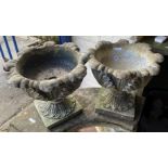 PAIR OF GARDEN URNS