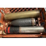 2 WORLD WAR 1 SHELLS 18 POUND SHELL & 22 POUND SHELL