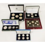 5 SILVER PROOF COIN SETS 1. 1996 UK SILVER ANNIVERSARY COLLECTIONS(4 COINS) 2. 2006 BRITANNIA GOLDEN
