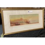 R.MALCOLM LLOYD 1880-99 WATERCOLOUR ,FRAMED A/F 16CMS (H) X 49CMS (W) PICTURE ONLY