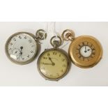 HALF HUNTER ROLLED GOLD POCKET WATCH WITH TWO OTHERS