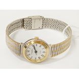 CHRISTIAN DIOR STAINLESS STEEL & GOLD PLATED LADIES WRISTWATCH