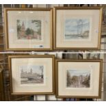 FOUR LIMITED EDITION WATERCOLOURS OF LONDON
