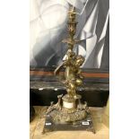 CHERUB LAMP ON MARBLE BASE 54CMS (H) APPROX