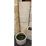 7 MEDIUM FIBRE GLASS POTS