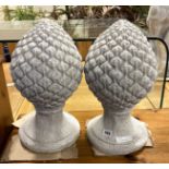 PAIR OF ACORN FINIALS