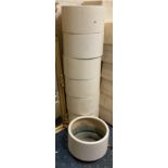 7 MEDIUM FIBRE GLASS POTS