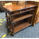 MAHOGANY 2 DRAWER SIDE TABLE