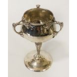 HM SILVER THREE HANDLED ELKINGTON GOBLET - 7.6 OZ - 14 CMS (H) APPROX