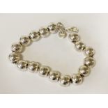 SILVER TIFFANY & CO BALL BRACELET - 6.8 GRAMS APPROX