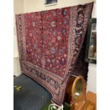 FINE SIGNED NORTH EAST PERSIAN MESHED CARPET 415CMS X 300CMS
