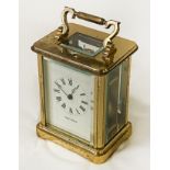 MAPPIN & WEBB CARRIAGE CLOCK WITH KEY - 15 CMS (H) APPROX