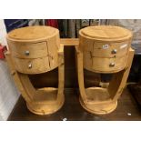 PAIR OF ART DECO STYLE BEDSIDE TABLES