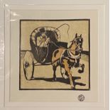 THE CABRIOLET - WOODCUT PRINT BY WILLIAM NICHOLSON - PUBLISHED 1897 (STUDIO)