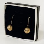 9CT GOLD BAUBLE EARRINGS - APPROX 4.5 GRAMS