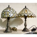 TWO TIFFANY STYLE TABLE LAMPS