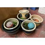 COLLECTION OF CERAMIC POTS