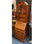 YEW - WOOD BUREAU BOOKCASE