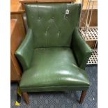 GREEN LEATHER CHAIR