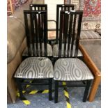 SET OF HIGH BACK DINING CHAIRS