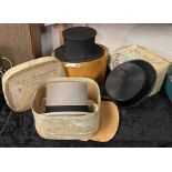 3 TOP HATS WITH BOXES
