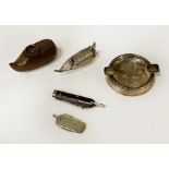 ART DECO ASHTRAY & OTHER SILVER ITEMS