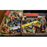 TWO TRAYS OF MODEL CARS & TOYS