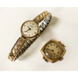 TWO 9CT GOLD CASED LADIES COCKTAIL WATCHES