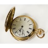 18CT GOLD FULL HUNTER MINUTE REPEATER POCKET WATCH IN ORIGINAL BOX (ASK TO HEAR SOUND) - 112 GRAMS