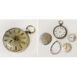 HM SILVER POCKET WATCH WITH WATCH PARTS