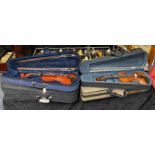 8 VIOLINS WITH CASES
