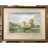 FRANK MCNICHOL WATERCOLOUR FRAMED - 33 X 51 CMS APPROX PICTURE ONLY